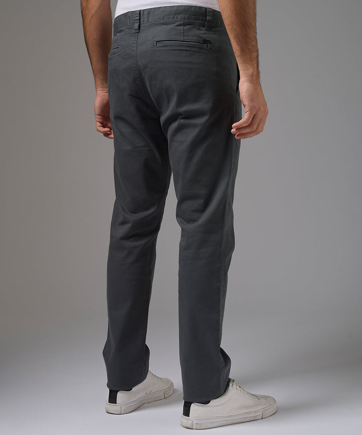 PANTALON DRILL FLAT FRONT SLIM FIT PLOMO PV26