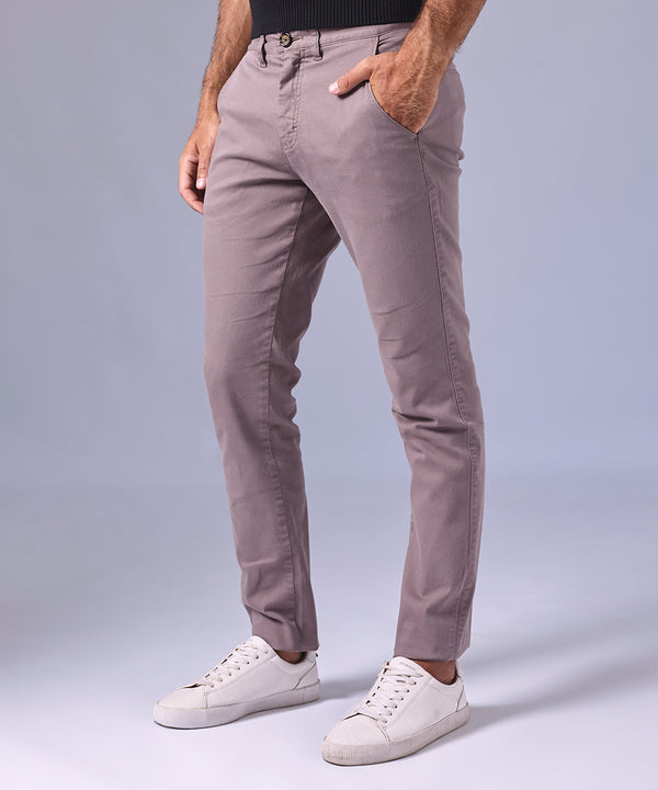 PANTALON DRILL FLAT FRONT SLIM FIT COCOA OI24