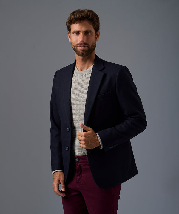 Blazer de Lana Cuello Solapa