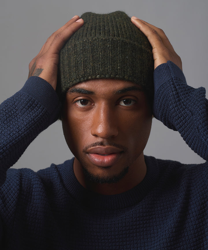 GORRO SOLIDO LANA VERDE