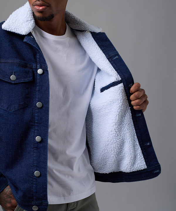 CASACA DENIM SOBRETEÑIDO CON SHERPA INDIGO OI25