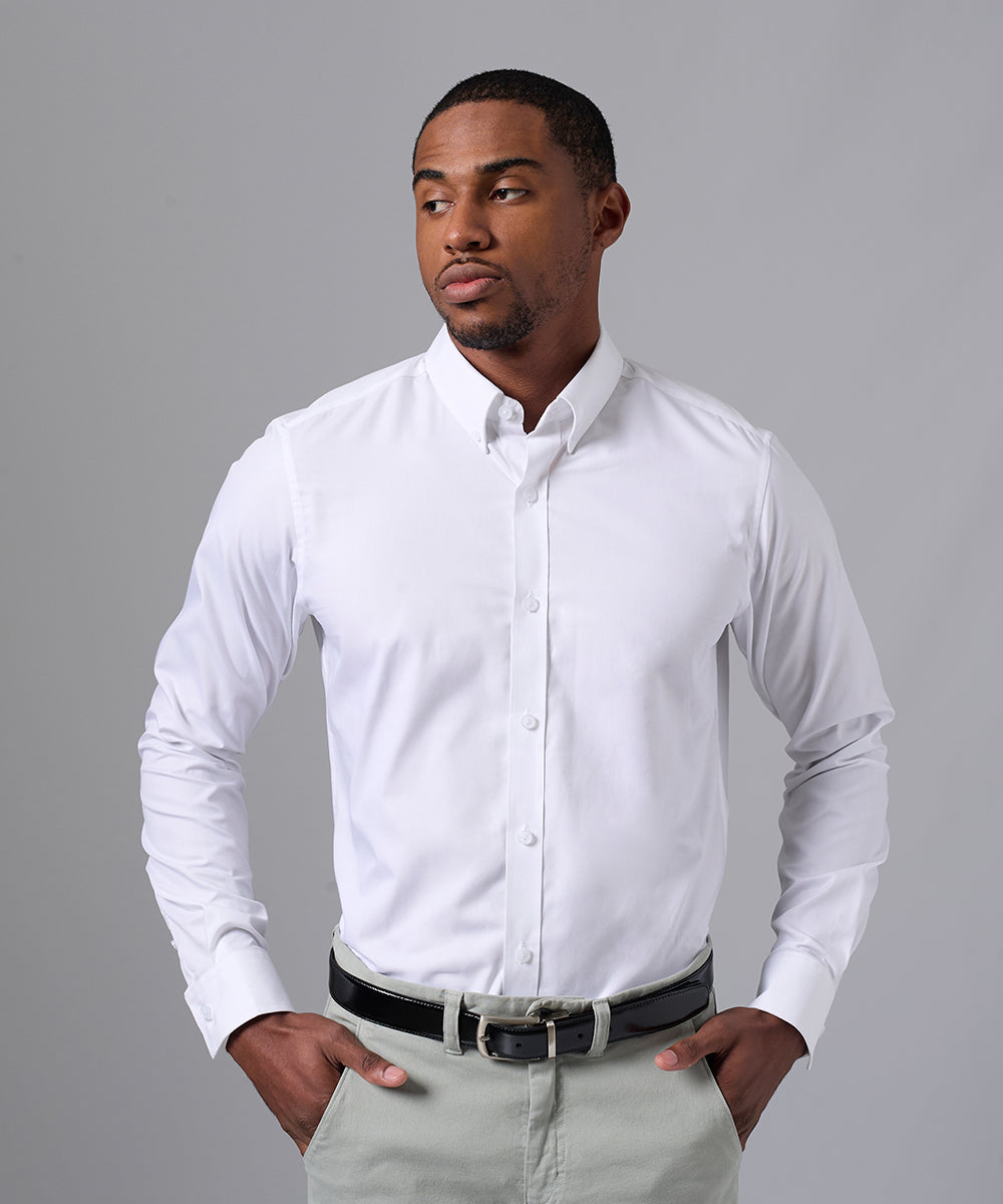 Camisa Cuello Italiano Camisa De Vestir Blanca Slim Fit Camisas De