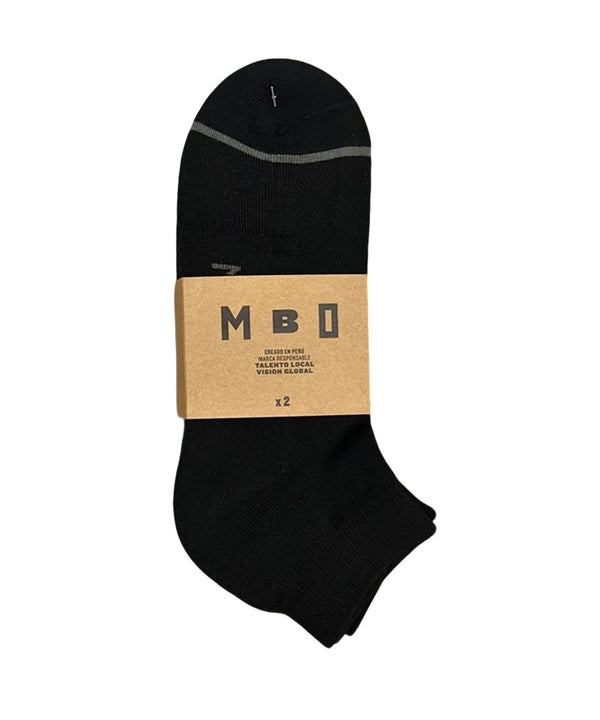 MEDIAS DEPORTIVAS TALONERS PACK X2 TT24 NEGRO