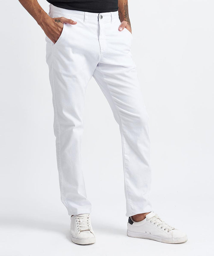 PANTALON FLAT FRONT SLIM FIT PV24 BLANCO - MBO