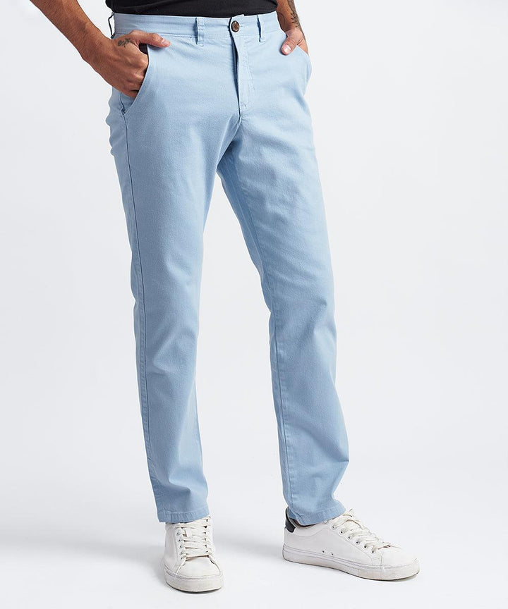 PANTALON FLAT FRONT SLIM FIT PV24 CELESTE - MBO