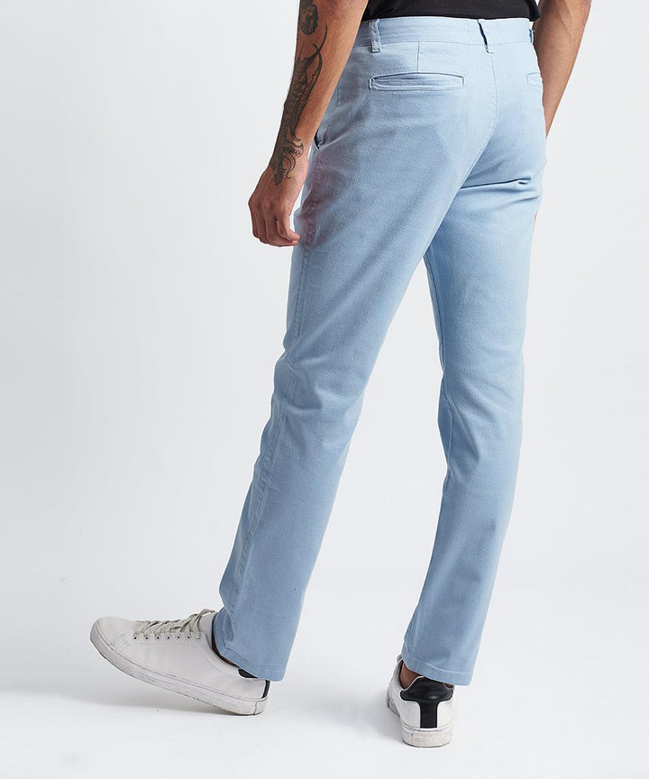 PANTALON FLAT FRONT SLIM FIT PV24 CELESTE - MBO