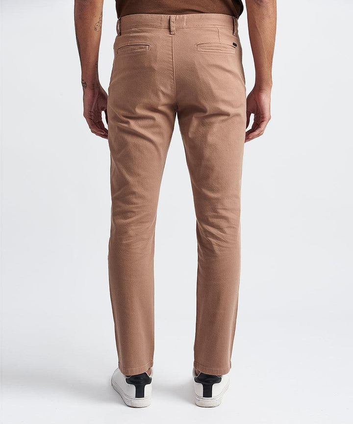 PANTALON FLAT FRONT SLIM FIT PV24 MARRON CLARO - MBO