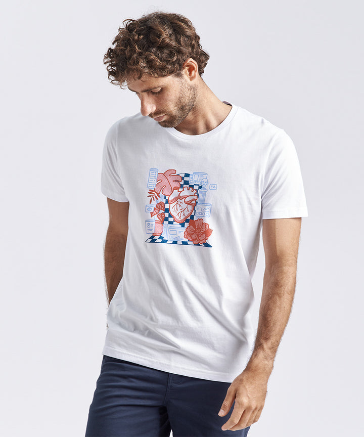 POLO MANGA CORTA CORAZÓN BLANCO PV24