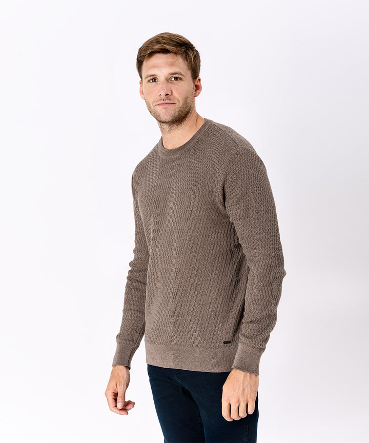 CHOMPA CUELLO REDONDO OI23 MARRON