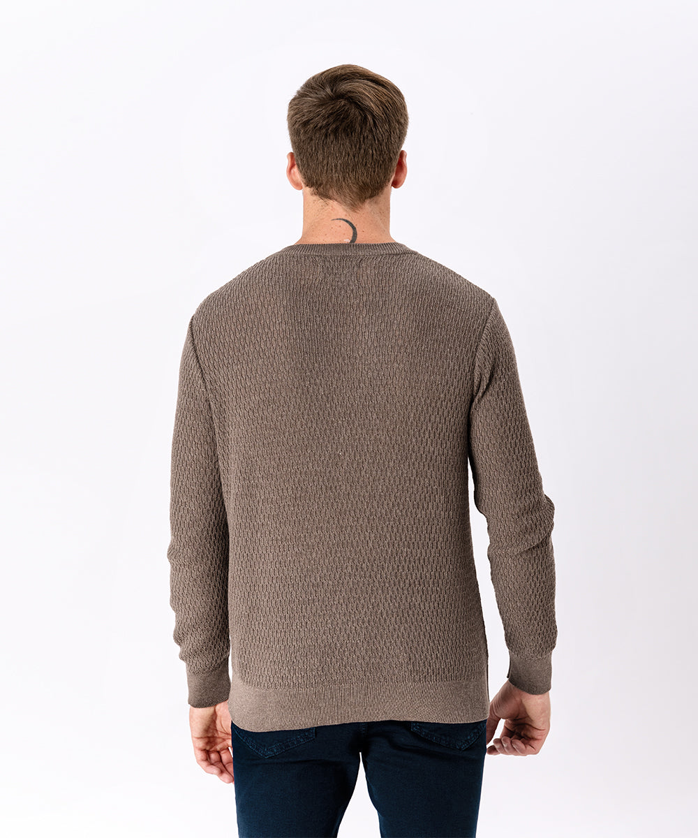 CHOMPA CUELLO REDONDO OI23 MARRON