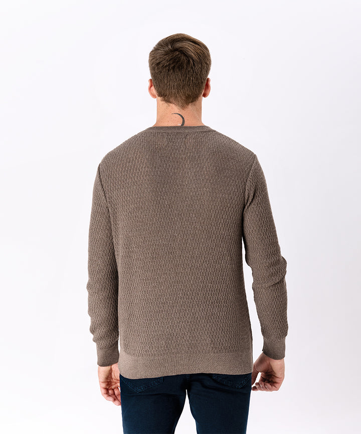 CHOMPA CUELLO REDONDO OI23 MARRON