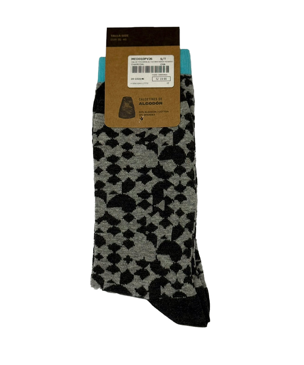 MEDIAS ALTAS FANTASIA MOSAICO MBO x1 CHARCOAL