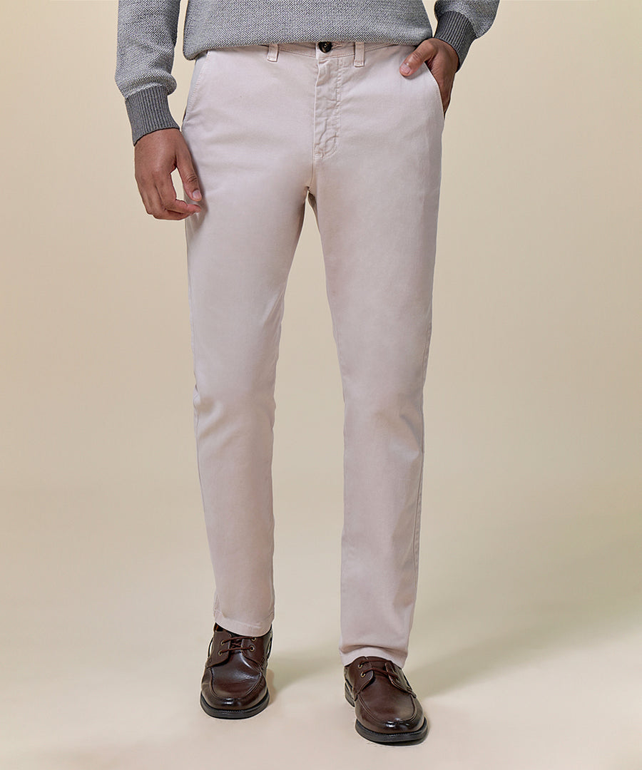 PANTALON DRILL FLAT FRONT SLIM FIT