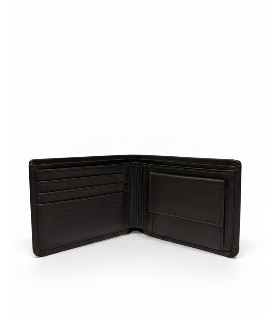 BILLETERA CUERO MBO X CRAFTERS NEGRO