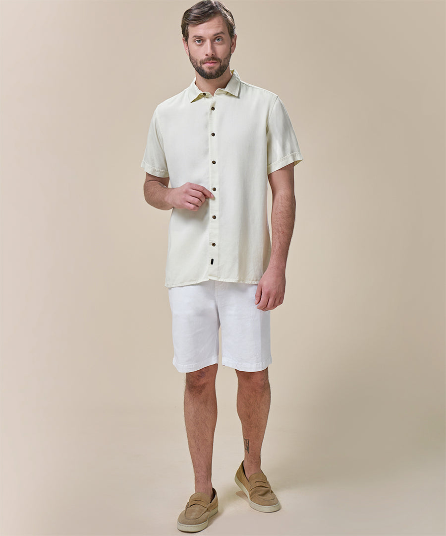 Camisa Tencel Cuello Spread Classic Fit