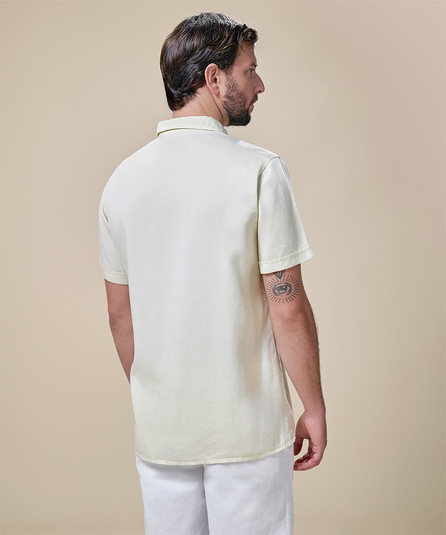 Camisa Tencel Cuello Spread Classic Fit