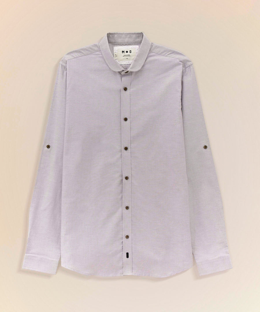 Camisa Roll Up Cuello Redondeado Slim Fit
