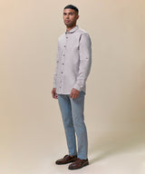 Camisa Roll Up Cuello Redondeado Slim Fit