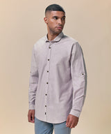 Camisa Roll Up Cuello Redondeado Slim Fit