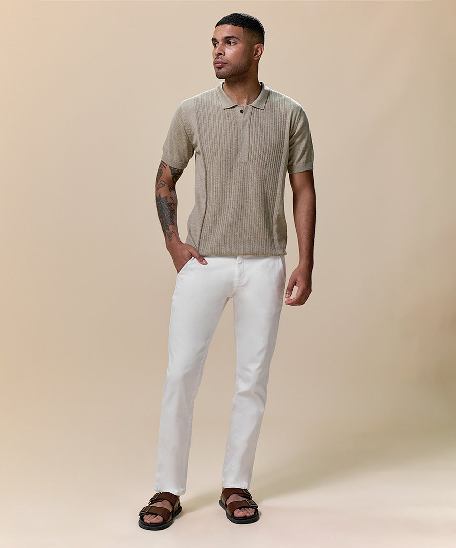 Pantalón Drill Flat Front Slim Fit