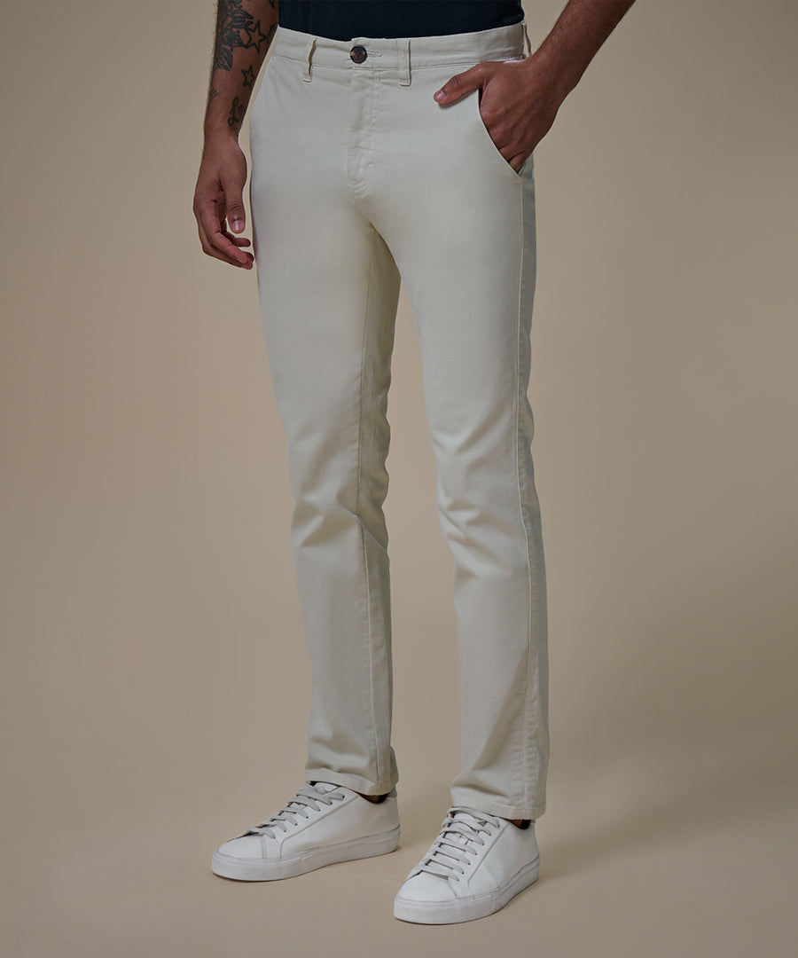 Pantalón Drill Flat Front Slim Fit