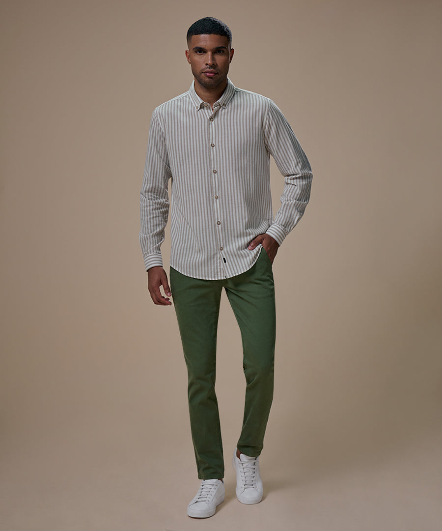 Pantalón Drill Flat Front Slim Fit