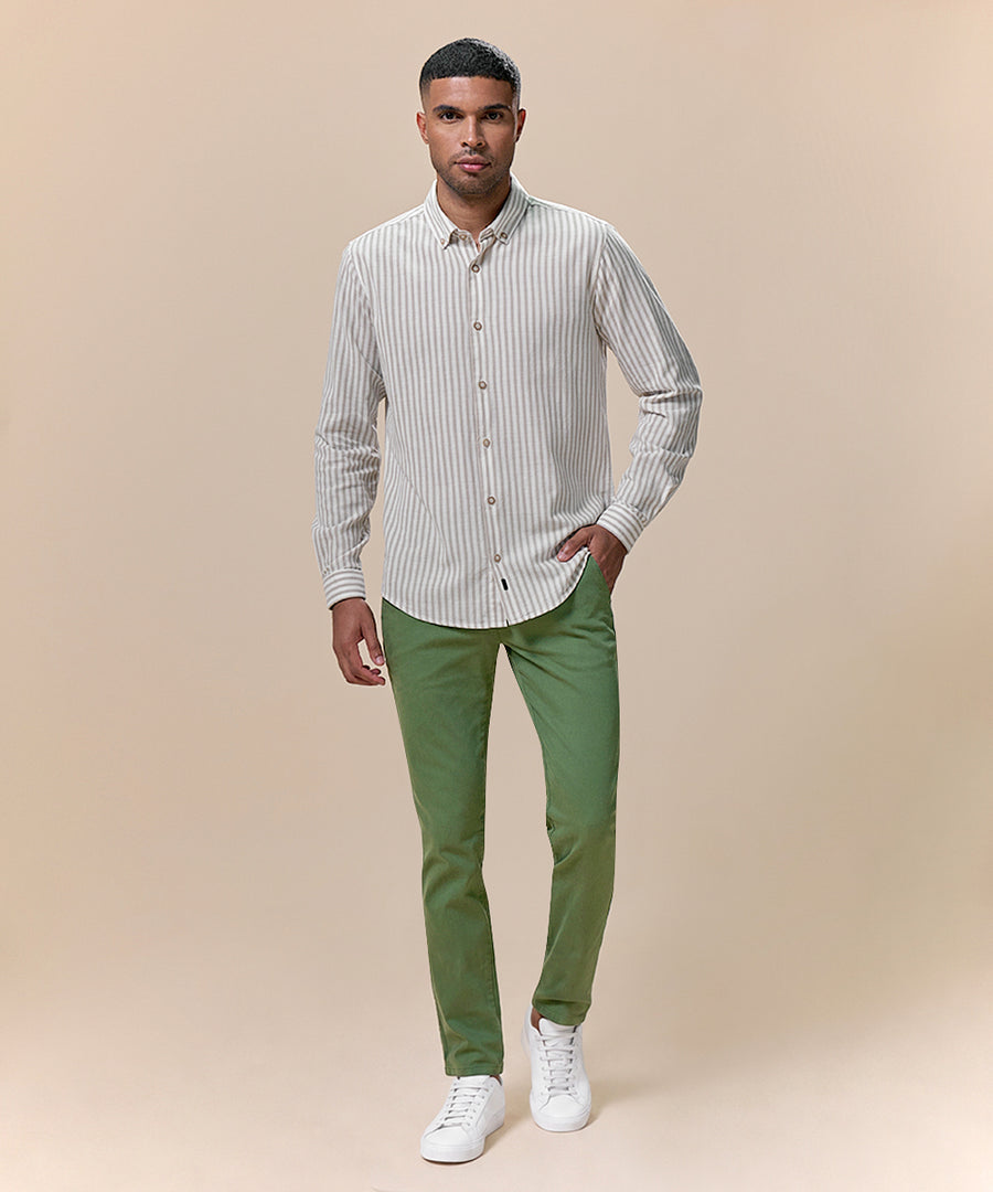 Pantalón Drill Flat Front Slim Fit