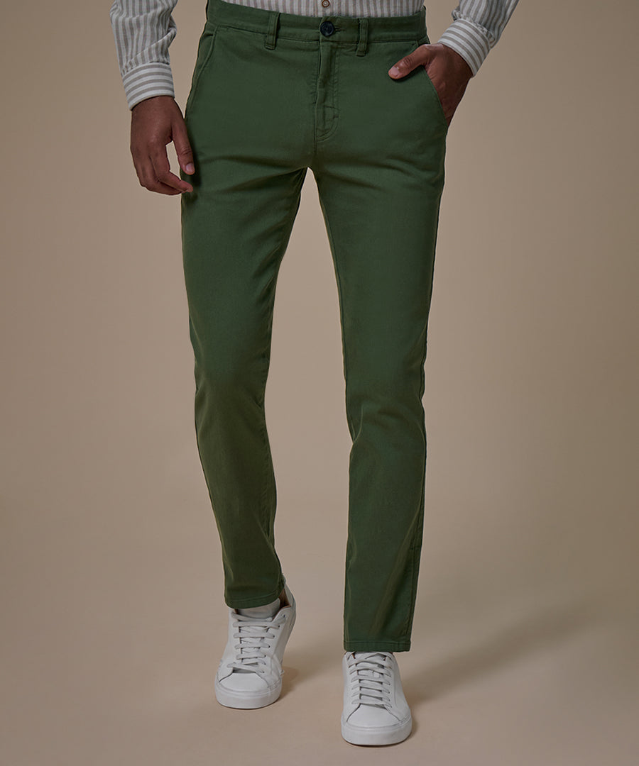 Pantalón Drill Flat Front Slim Fit