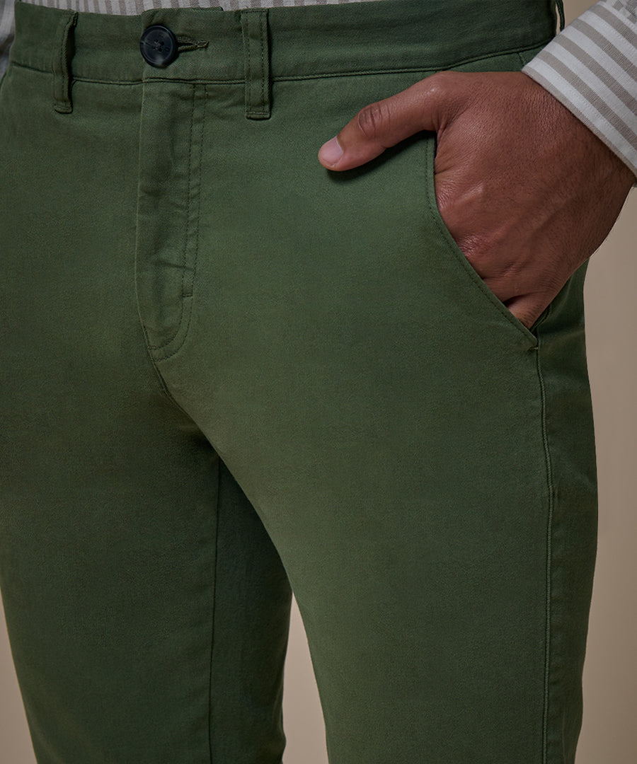 Pantalón Drill Flat Front Slim Fit