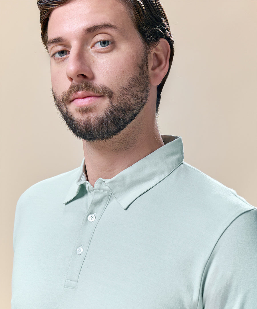 Polo Jersey Cuello Box Button Down