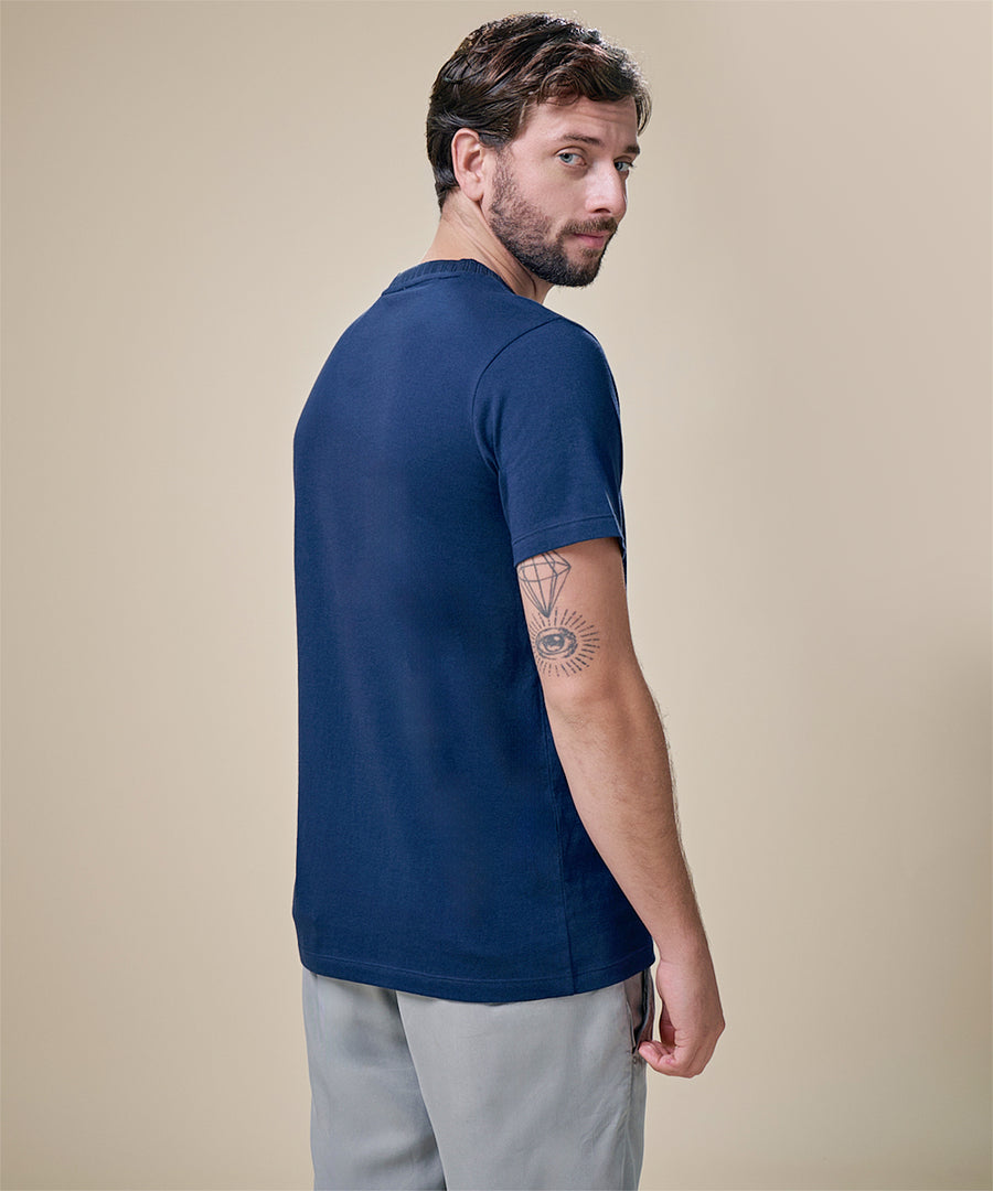 Polo Jersey Cuello Rectilíneo con Bordado