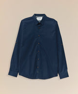 Camisa Roll Up Canesú Contraste Button Down Oculto