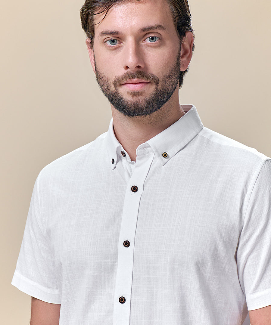 Camisa Look Lino Button Down Classic Fit