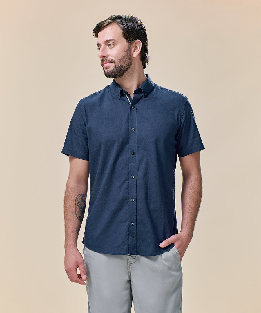 Camisa Look Lino Button Down Classic Fit