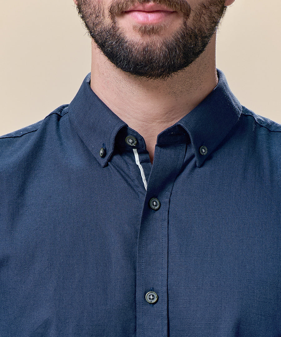 Camisa Look Lino Button Down Classic Fit