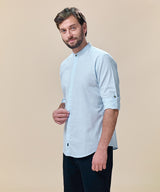 Camisa Roll Up Look Lino Cuello Nerú