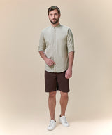 Camisa Roll Up Look Lino Cuello Nerú