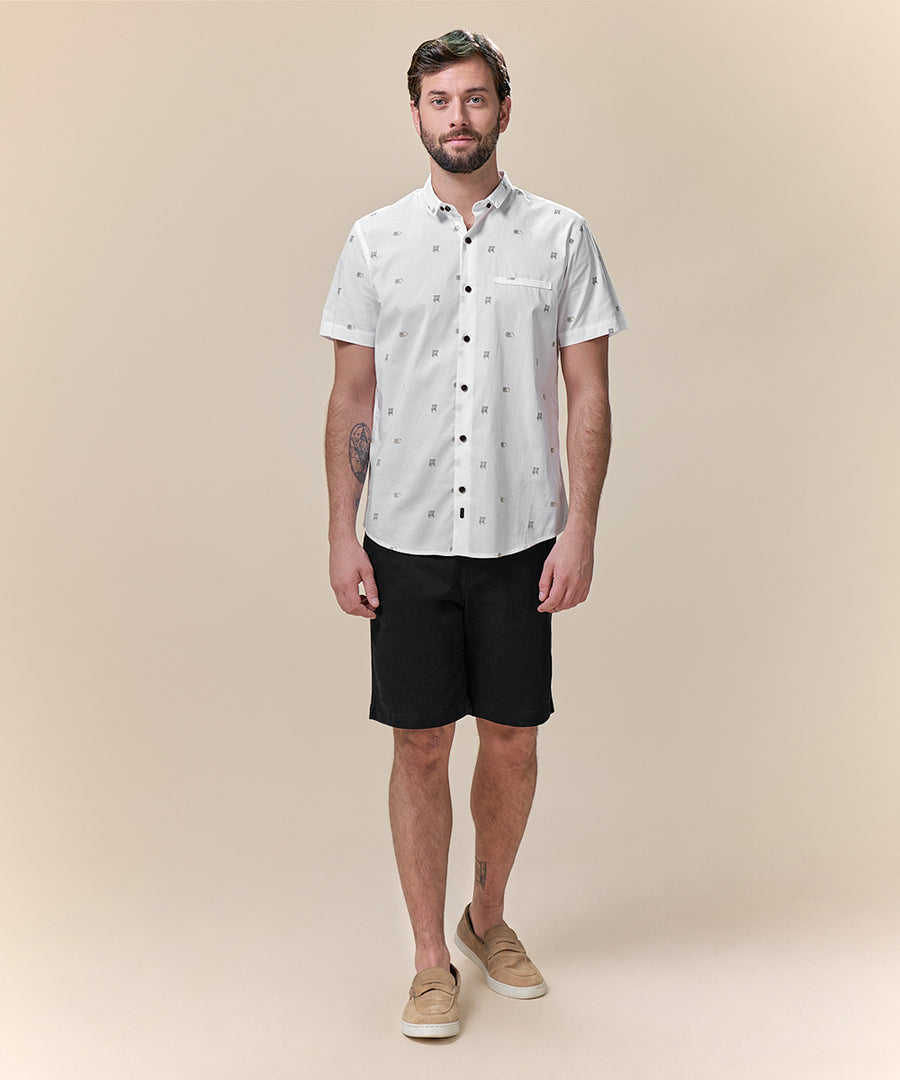 Camisa Micro Button Down Classic Fit