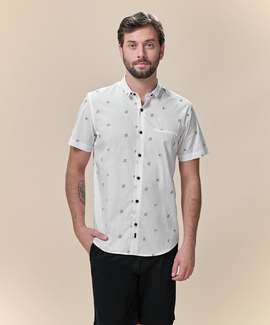 Camisa Micro Button Down Classic Fit