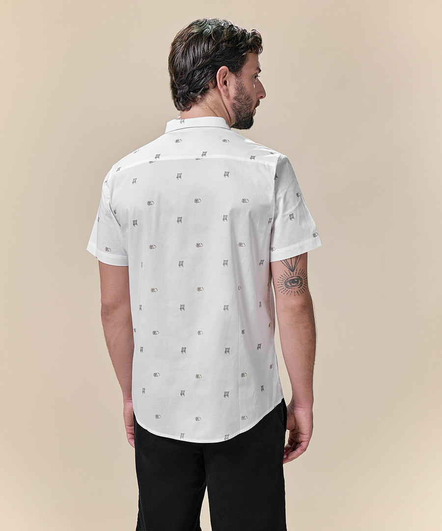 Camisa Micro Button Down Classic Fit
