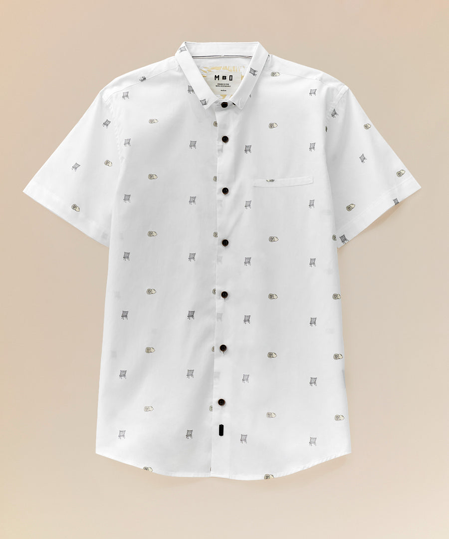 Camisa Micro Button Down Classic Fit