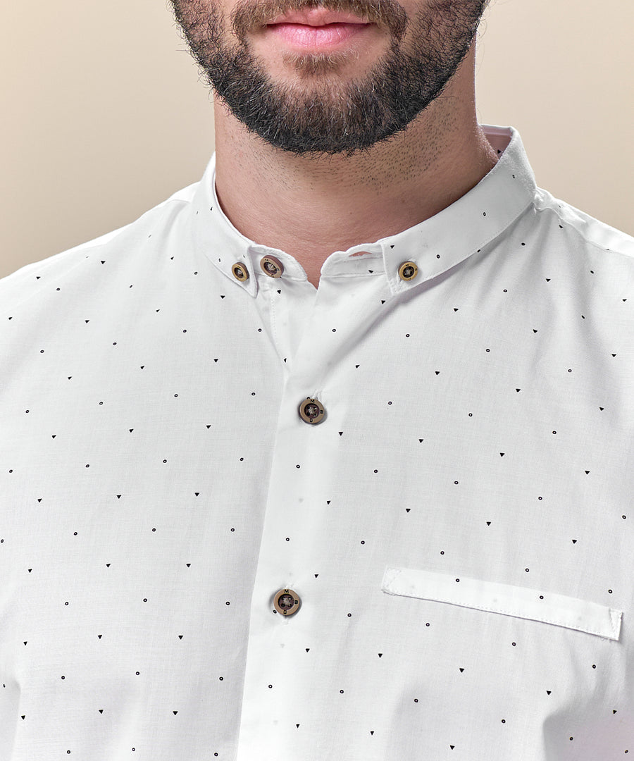 Camisa Micro Button Down Classic Fit