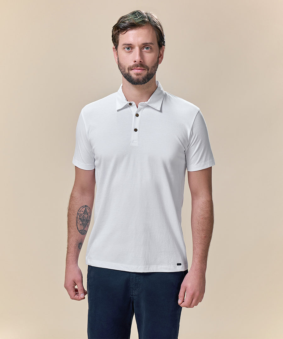 Polo Jersey Cuello Box Button Down