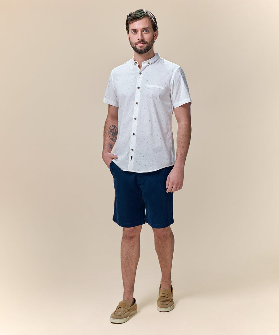 Bermuda Drill Sobreteñida Classic Fit