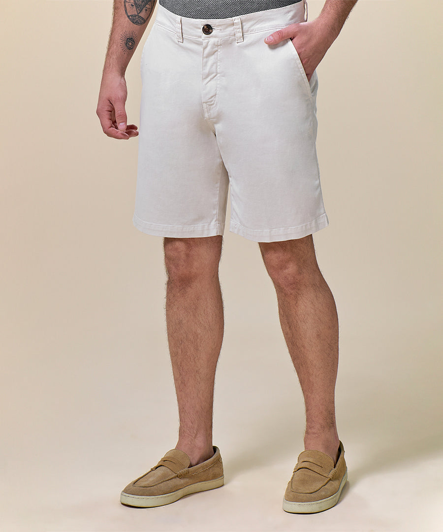 Bermuda Drill Sobreteñida Classic Fit
