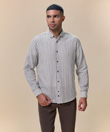 Camisa Look Lino Rayas Button Down Classic Fit