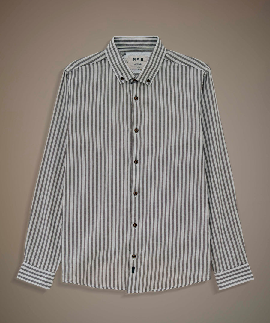 Camisa Look Lino Rayas Button Down Classic Fit