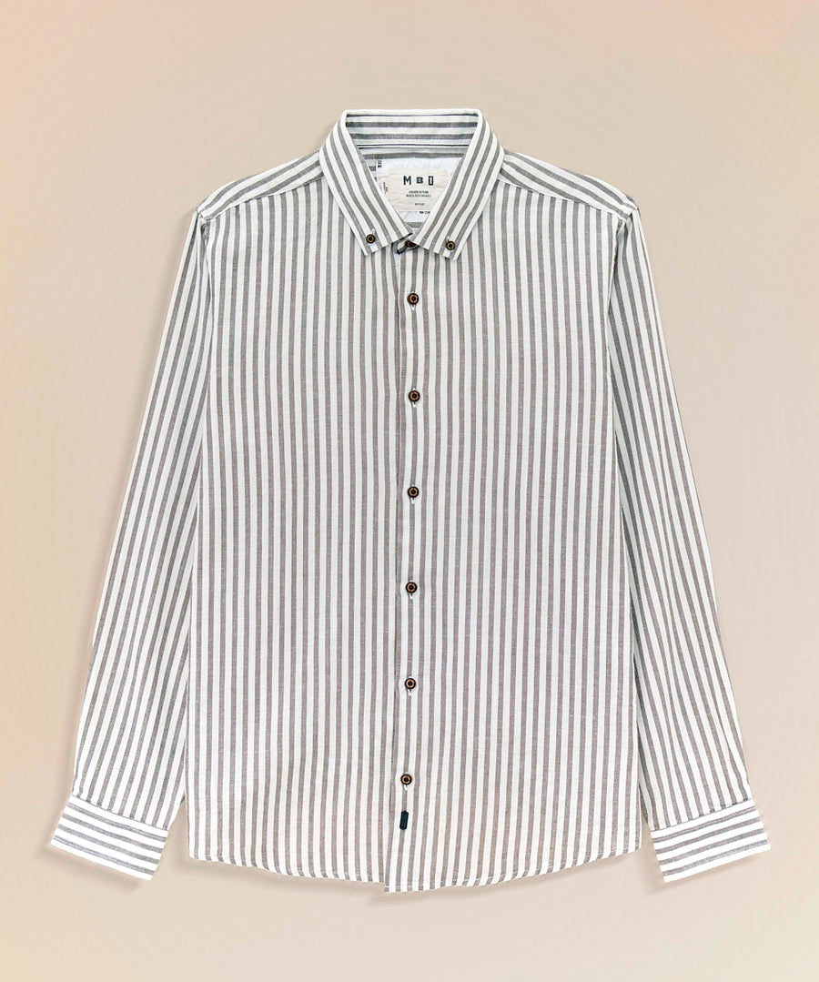 Camisa Look Lino Rayas Button Down Classic Fit