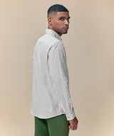Camisa Look Lino Rayas Button Down Classic Fit