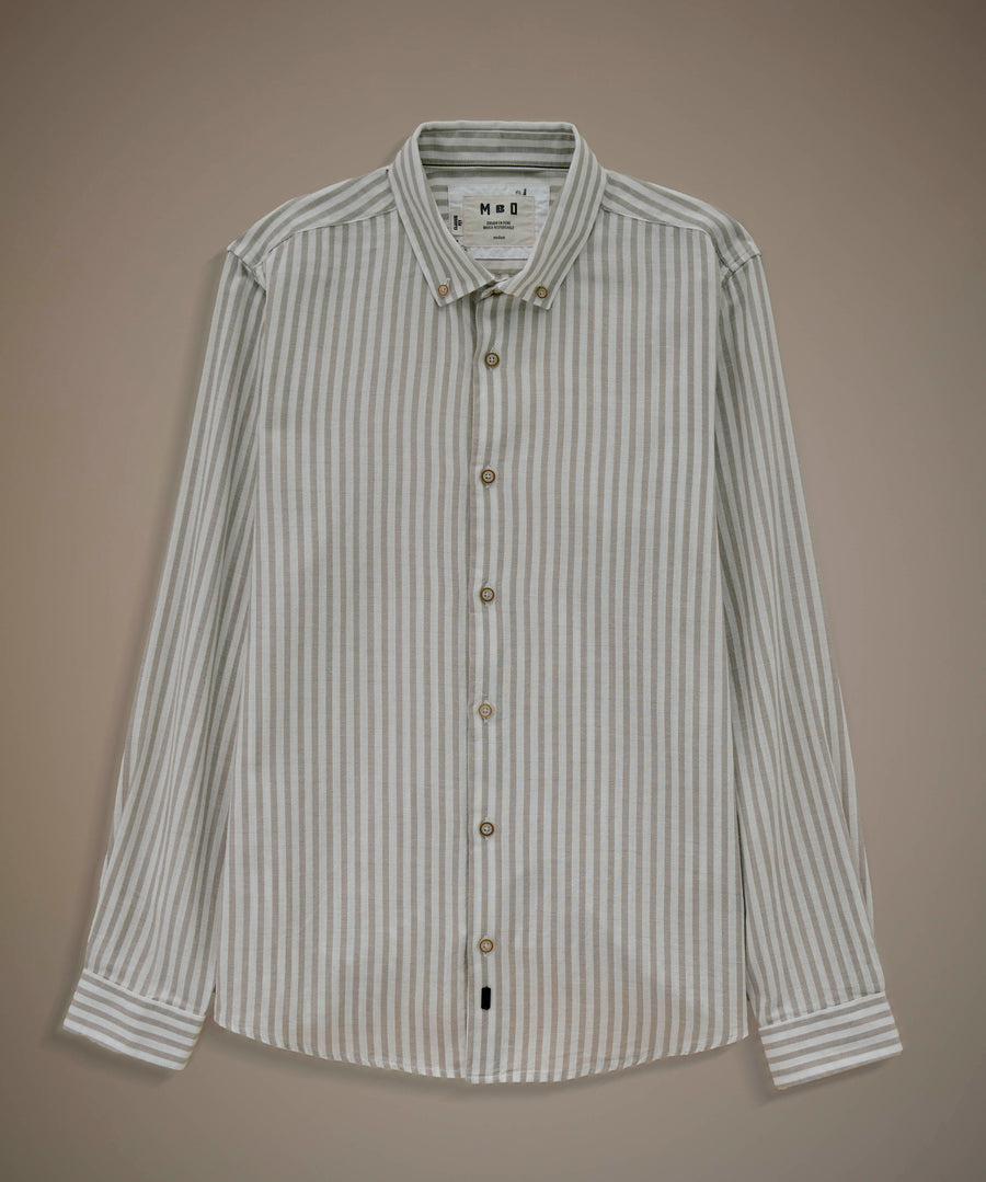 Camisa Look Lino Rayas Button Down Classic Fit